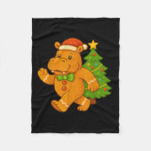 Gingerbread Mann Angesagte Weihnachtsmannmütze Hip Fleecedecke (Vorderseite)