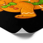 Gingerbread Mann Angesagte Weihnachtsmannmütze Hip Poster (Ecke)