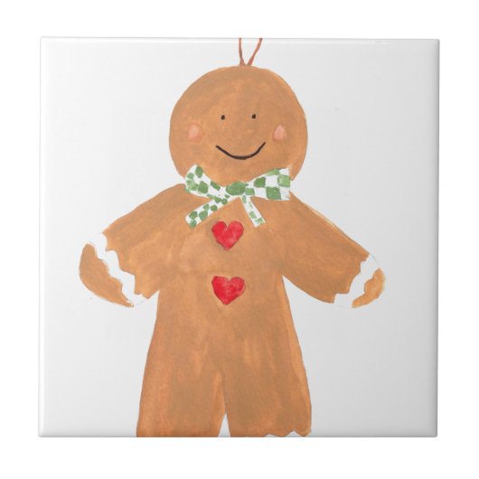 Gingerbread-Mann Dekoration Fliese (Vorderseite)
