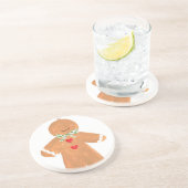 Gingerbread-Mann Dekoration Sandstein Untersetzer (Seite)
