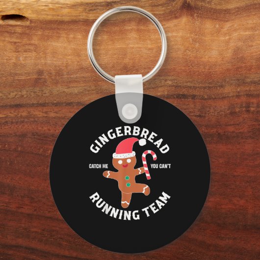 Gingerbread-Mann, der Team Funny läuft, kann man n Schlüsselanhänger (Vorderseite)