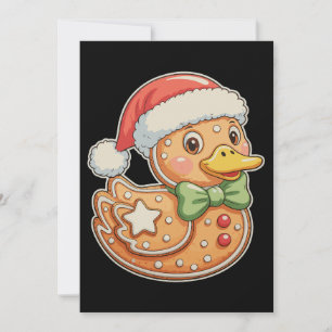 Gingerbread-Mann-Ente-Weihnachten-Xmas-Feiertag Feiertagskarte
