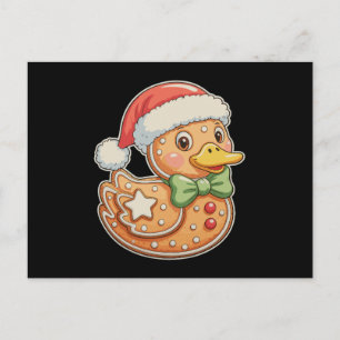 Gingerbread-Mann-Ente-Weihnachten-Xmas-Feiertag Feiertagspostkarte