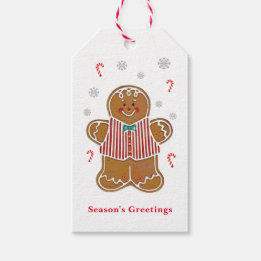 Gingerbread-Mann-Feiertags-Geschenkanhänger Geschenkanhänger
