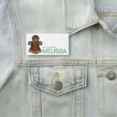 Gingerbread Mann Frau Weihnachtskekse Urlaub Namensschild (Beispiel)