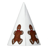 Gingerbread Mann Frau Weihnachtskekse Urlaub Partyhütchen (Rückseite)