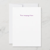 Gingerbread Mann Frohe Weihnachten Lila Mitteilungskarte (Rückseite)