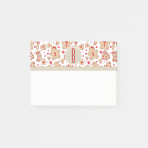 Gingerbread-Mann-gebackene Kekse Rustikal Verspiel Post-it Klebezettel