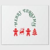 Gingerbread-Mann Geschenkpapier (Flach)