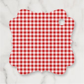 Gingerbread-Mann Gingham Weihnachtsplätzchen Anhän Geschenkanhänger (Rückseite)