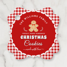 Gingerbread-Mann Gingham Weihnachtsplätzchen Anhän Geschenkanhänger