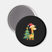 Gingerbread Mann Giraffe Weihnachtsmann Hut Weihna Magnet (Vorderseite/Rückseite)