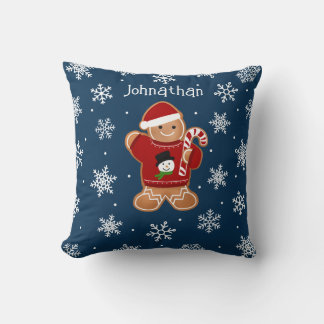 Gingerbread-Mann im Pullover Kissen