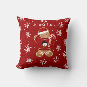 Gingerbread-Mann im Pullover Kissen