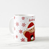 Gingerbread-Mann im Weihnachtspullover Kaffeetasse (Vorderseite Links)