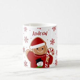 Gingerbread-Mann im Weihnachtspullover Kaffeetasse