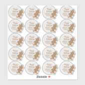 Gingerbread Mann Kariert Weihnachtskeks Aufkleber (Blatt)