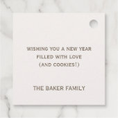 Gingerbread Mann Kariert Weihnachtskeks Geschenkanhänger (Rückseite)