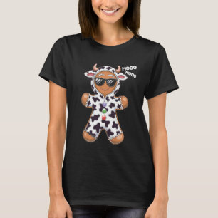 Gingerbread-Mann-Keks-Muh-Kuh-Weihnachten-Lustig T-Shirt