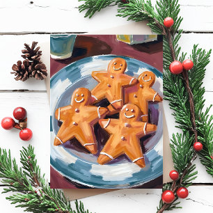 Gingerbread-Mann Kekse Frohe Weihnachten