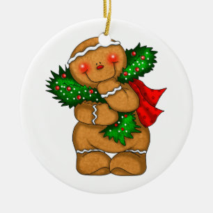Gingerbread-Mann  Keramik Ornament