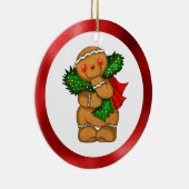 Gingerbread-Mann  Keramik Ornament (Rechts)