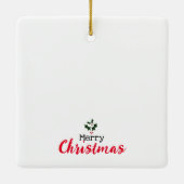 Gingerbread Mann Kinder Weihnachtsfeier Foto Ornam Keramikornament (Rückseite)