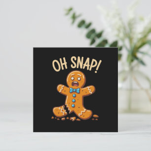 Gingerbread Mann Oh schläfst Weihnachtskekse Backe Feiertagskarte