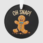 Gingerbread Mann Oh schläfst Weihnachtskekse Backe Ornament (Vorderseite)