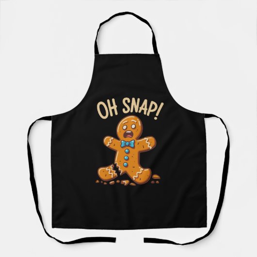 Gingerbread Mann Oh schläfst Weihnachtskekse Backe Schürze (Vorderseite)