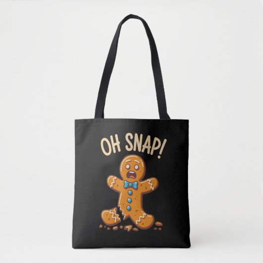 Gingerbread Mann Oh schläfst Weihnachtskekse Backe Tasche (Vorderseite)