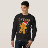 Gingerbread-Mann Oh Snap Weihnachtsplätzchen-Kostü Sweatshirt (Vorne ganz)