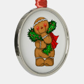 Gingerbread Mann Ornament Aus Metall (Rechts)