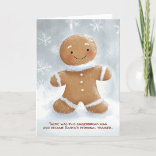 Gingerbread Mann Personal Trainer Weihnachten Karte