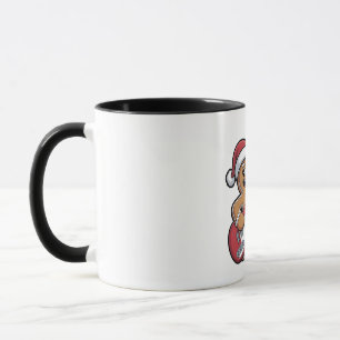 Gingerbread Mann spielt E-Gitarre Weihnachten Tasse