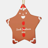 Gingerbread-Mann-Star Weihnachtskekse Keramikornament (Links)
