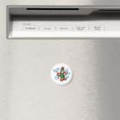Gingerbread-Mann-Tanz Magnet (In Situ (Geschirrspüler))