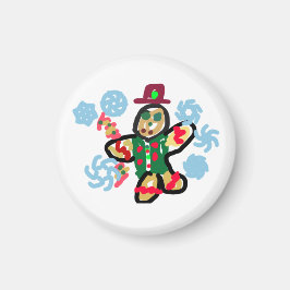 Gingerbread-Mann-Tanz Magnet