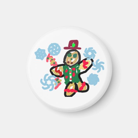 Gingerbread-Mann-Tanz Magnet (Vorne)