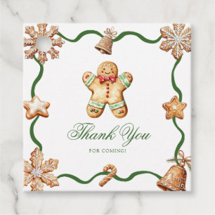 Gingerbread Mann Weihnachts-Baby-Party Geschenkanhänger