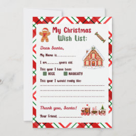 Gingerbread Mann Weihnachtsbrief an den Weihnachts Einladung