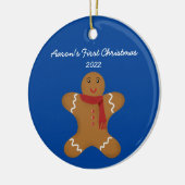 Gingerbread Mann Weihnachtsdekoration Keramik Ornament (Links)