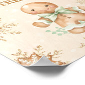 Gingerbread Mann Weihnachtsdusche Gefallen Zeichen Poster (Ecke)