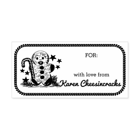 Gingerbread Mann Weihnachtsessen aus der Küche Permastempel (Design)