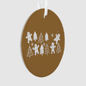 Gingerbread-Mann Weihnachtsfeiertag Winter Bäcker Ornament (Vorderseite)