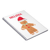 Gingerbread Mann Weihnachtskochtkochen festlich Notizblock (Rechte Seite)