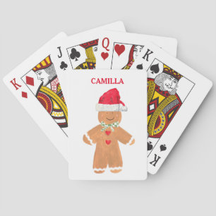Gingerbread Mann Weihnachtskochtkochen festlich Spielkarten