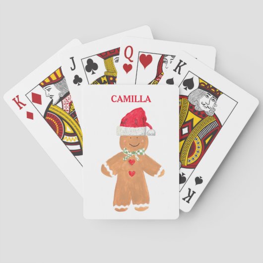 Gingerbread Mann Weihnachtskochtkochen festlich Spielkarten (Rückseite)