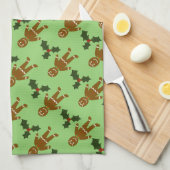 Gingerbread Mann Weihnachtsküche Handtuch (Viertel Falte)