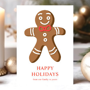 Gingerbread-Mann-Weihnachtsplätzchen Feiertagskarte